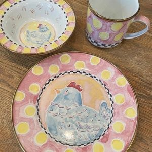 MacKenzie-Childs vintage enamel set